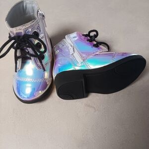 Holographic Kids Boots with Black Laces